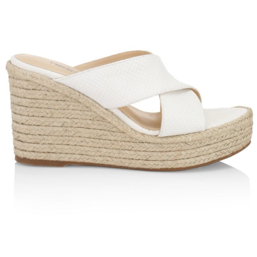 LAGENCE
Valetta Leather Espadrille Wedge
Sandals
WHITE SNAKE, M11/41